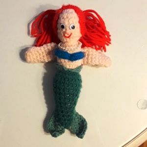 Vintage Y2K Handmadie Ariel from My Little Mermaid Fingerpuppet